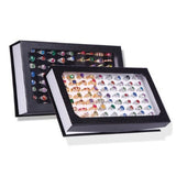 72 Slots Rings Box with Transparent Lid Jewelry Display Tray Organizer