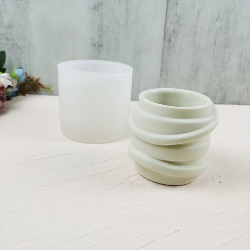 Nordic Art Gypsum Silicone Mold for Succulent Plant Pot