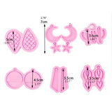 6 Pcs Earrings Resin Mold Jewelry Silicone Mould