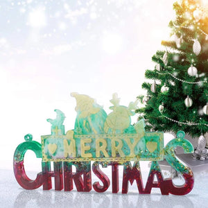 Christmas Santa Letter Silicon Mold for Resin Epoxy DIY Craft