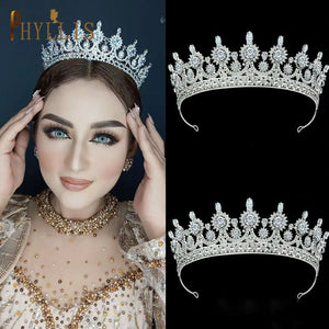 Zircon Wedding Crowns Tiaras Bridal Headband Bride Headwear