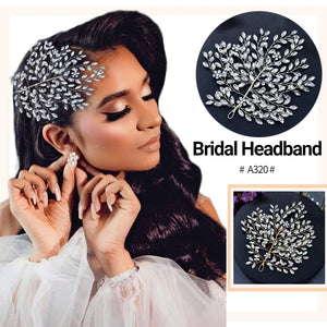 A320 Rhinestone Bridal Headband Crystal Hairband Wedding Hair Jewelry