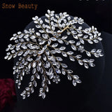 Alloy Leaf Crystal Bridal Headpiece