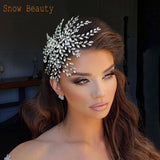 Alloy Leaf Crystal Bridal Headpiece