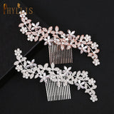 Rhinestone Crystal Bridal Hair Comb Wedding Headpiece Hair Pins