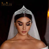 Full Zirconia Wedding Crown Bridal Tiaras Rhinestone Headband