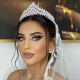 Full Zirconia Wedding Crown Bridal Tiaras Rhinestone Headband