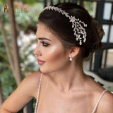 Crystal Wedding Headband Rhinestone Bridal Headhoop Tiara Hair Vine
