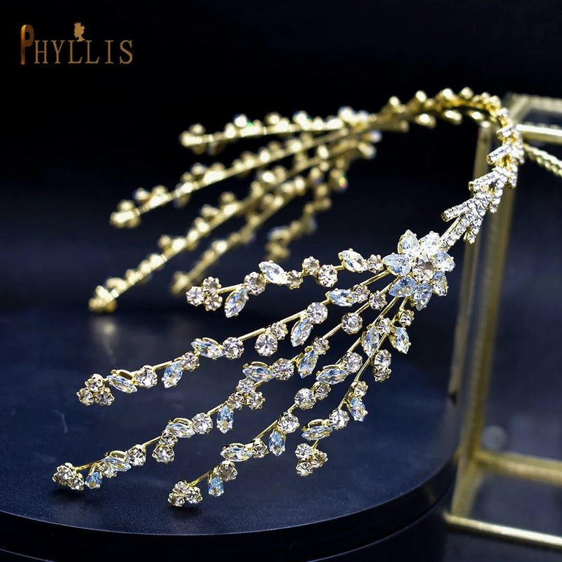 Crystal Wedding Headband Rhinestone Bridal Headhoop Tiara Hair Vine