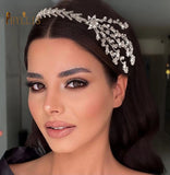 Crystal Wedding Headband Rhinestone Bridal Headhoop Tiara Hair Vine