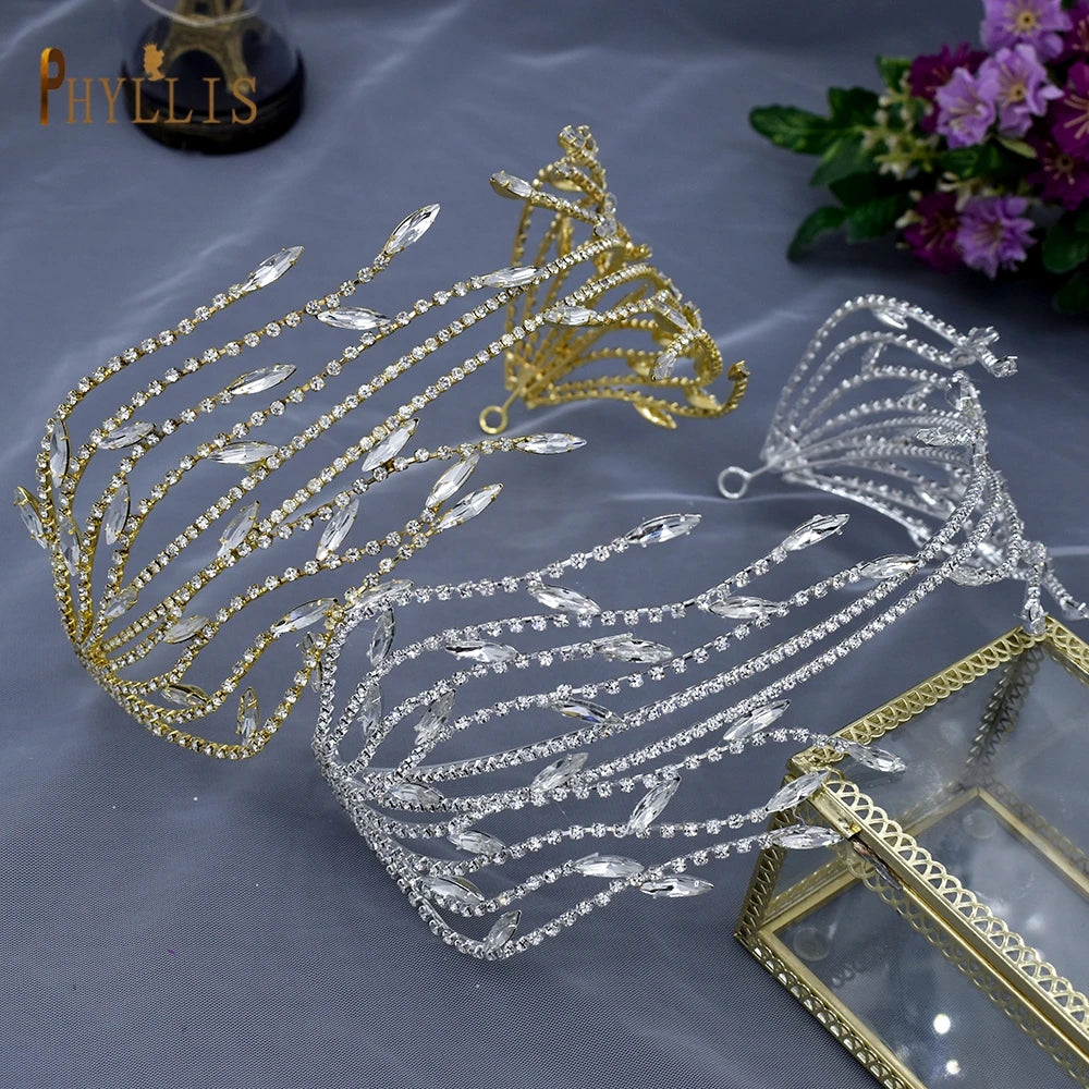 Crystal Wedding Hair Accessories Tiara Headwear Rhinestone Headwear