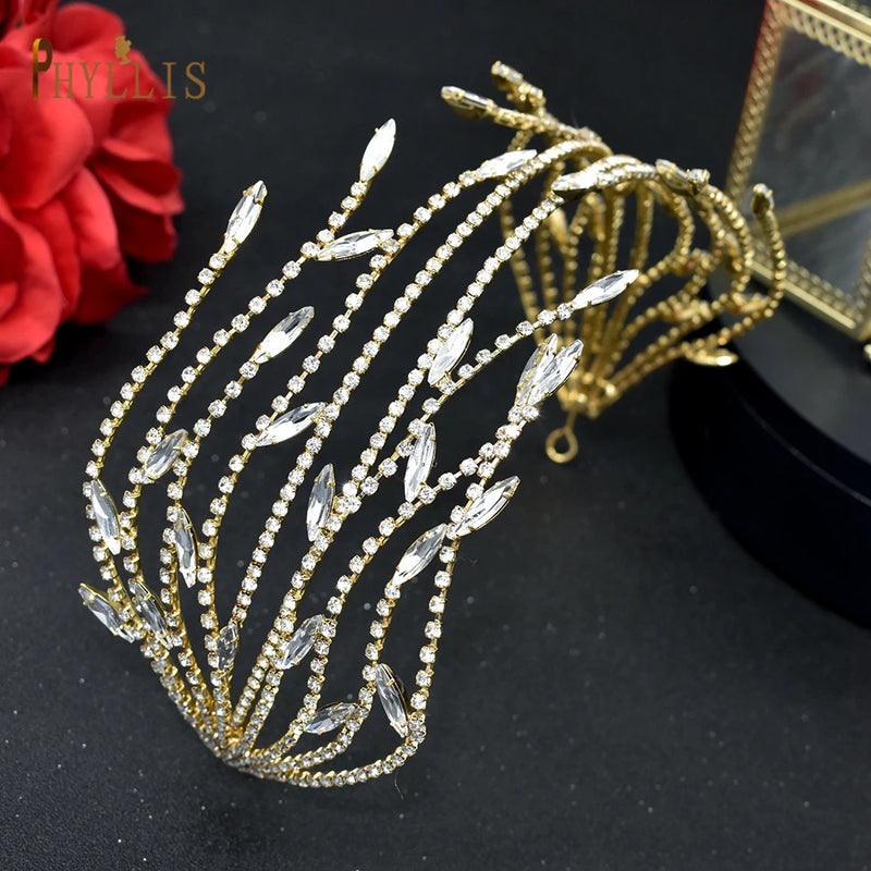 Crystal Wedding Hair Accessories Tiara Headwear Rhinestone Headwear