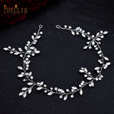 Leaf Bridal Headpiece Wedding Tiara Pearl Headband Headdress