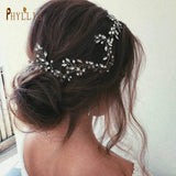 Leaf Bridal Headpiece Wedding Tiara Pearl Headband Headdress