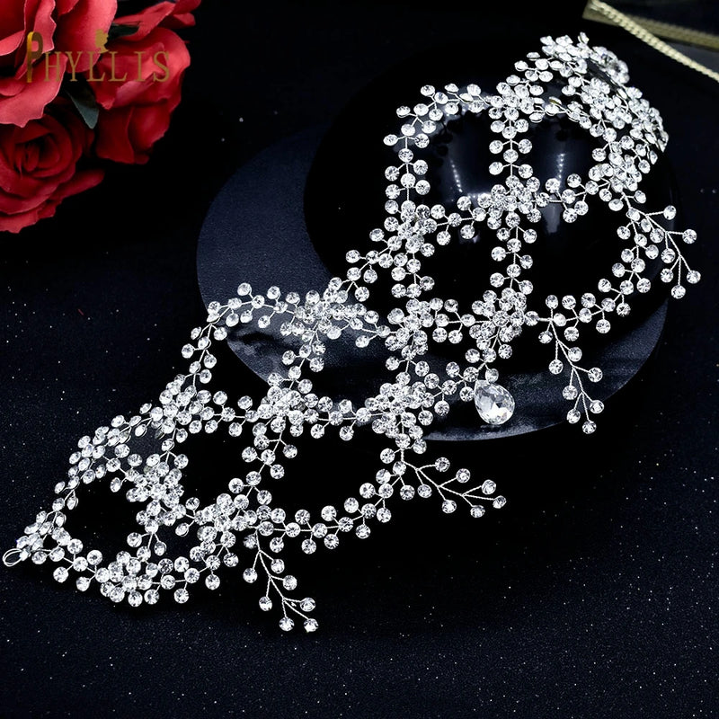 Romantic Rhinestone Wedding Forehead Chain Crystal Headdress