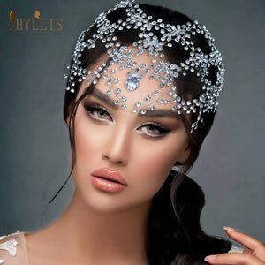 Romantic Rhinestone Wedding Forehead Chain Crystal Headdress