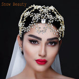 Romantic Rhinestone Wedding Forehead Chain Crystal Headdress