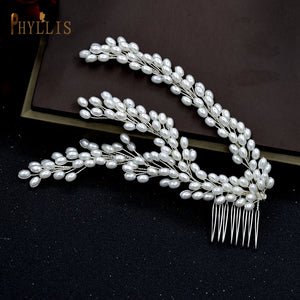 Pearls Bridal Hair Comb Wedding Tiaras Hair Jewelry