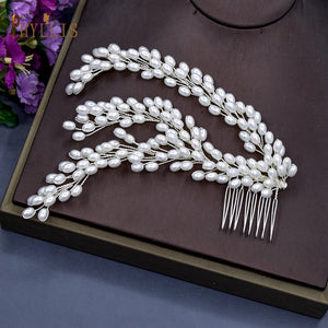 Pearls Bridal Hair Comb Wedding Tiaras Hair Jewelry