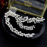 Pearls Bridal Hair Comb Wedding Tiaras Hair Jewelry