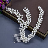 Pearls Bridal Hair Comb Wedding Tiaras Hair Jewelry