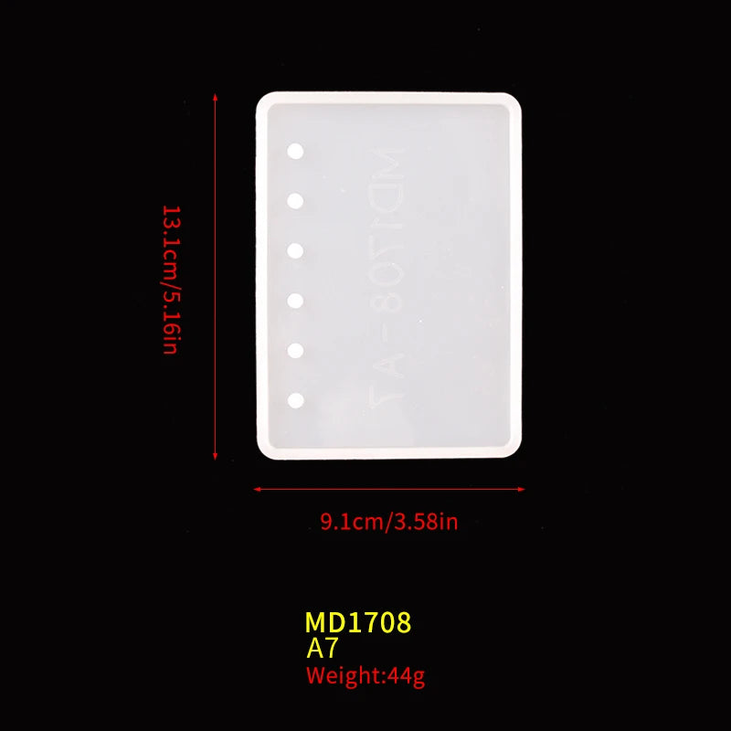 Notebook Cover Resin Mold Silicone Handcraft Molde Para Resina