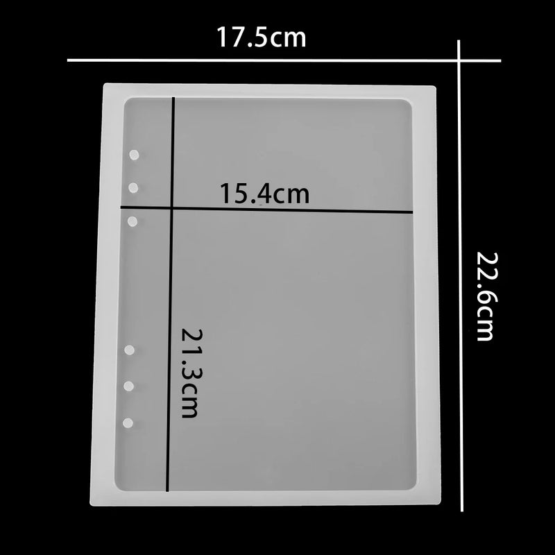 DIY Crystal Notebook Cover Resin Mold UV Epoxy Silicone Casting Tool Set