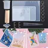 Silicone A5 A6 A7 Notebook Cover Mould for Resin Jewelry DIY