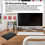 Black A5 Document Bag File Folder Clipboard