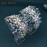 Crystal Wedding Headband Tiara Pearl Headpieces