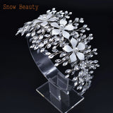 Crystal Wedding Headband Tiara Pearl Headpieces