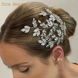 Rhinestone Bride Comb Hair Clips Vintage Tiara Wedding Headpiece