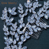 Rhinestone Bride Comb Hair Clips Vintage Tiara Wedding Headpiece