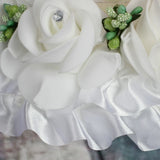 Romantic Wedding Ring Box Leaves Flower Cushion Pillow Decoration