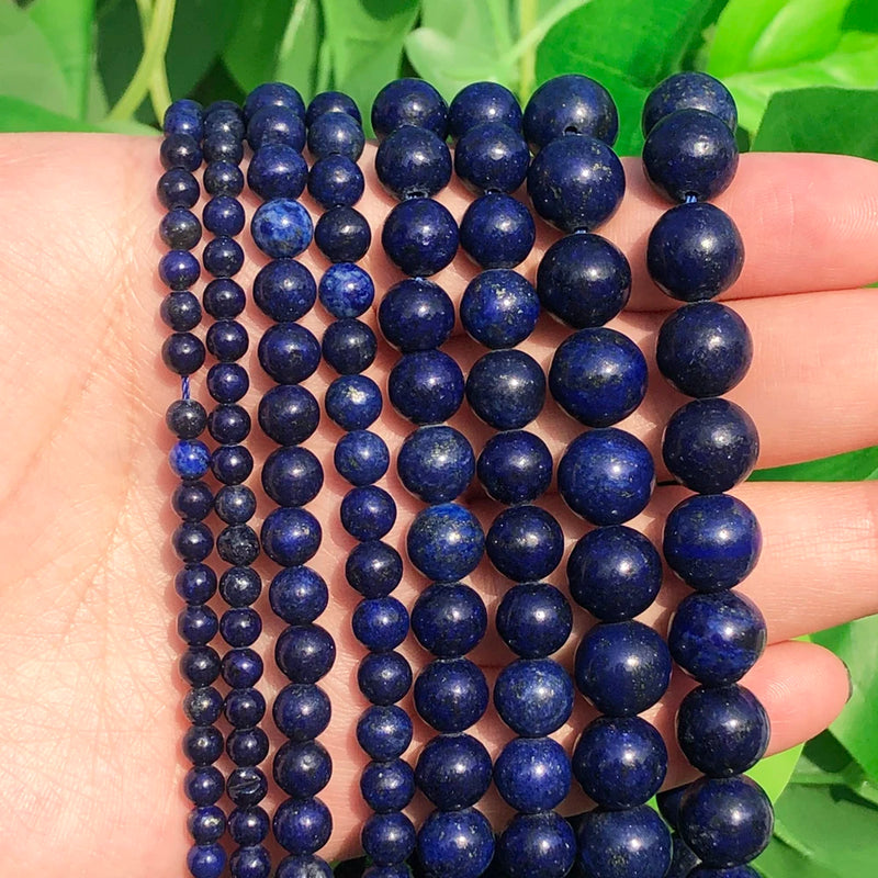 Natural Lapis Lazuli Stone Beads Round Loose Beads for Jewelry Making