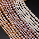 5-9mm Natural Freshwater Near Round Pearl Pink Purple DIY Jewelry Accessories