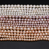 5-9mm Natural Freshwater Near Round Pearl Pink Purple DIY Jewelry Accessories