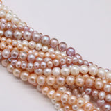 5-9mm Natural Freshwater Near Round Pearl Pink Purple DIY Jewelry Accessories
