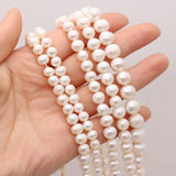 5-9mm Natural Freshwater Near Round Pearl Pink Purple DIY Jewelry Accessories