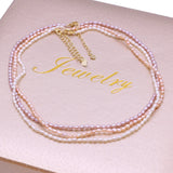 Freshwater Pearl Necklace Chokers Rice Shape Natural Pearls Beads Jewelry