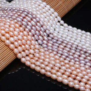 Freshwater Pearl Oval Beads 36 Cm DIY Jewelry Craft Accessory