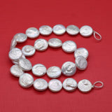 AA+ Flat Round Pearl Loose Beads for Jewelry Making
