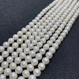 Natural Freshwater Pearl Beads 6-9mm High Near Round Pearls
