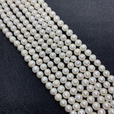 Natural Freshwater Pearl Beads 6-9mm High Near Round Pearls