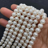 Natural Freshwater Pearl Beads 6-9mm High Near Round Pearls