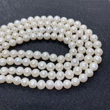 Natural Freshwater Pearl Beads 6-9mm High Near Round Pearls