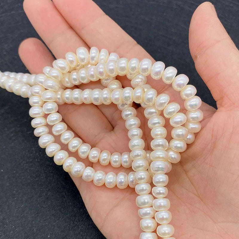 AA 4-Sided Flat Beads Freshwater Pearls 3-10mm Charm Jewelry Making DIY