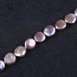 AA Jewelry Purple Freshwater Pearl Coin Beads