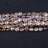 AA Jewelry Purple Freshwater Pearl Coin Beads