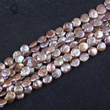 AA Jewelry Purple Freshwater Pearl Coin Beads